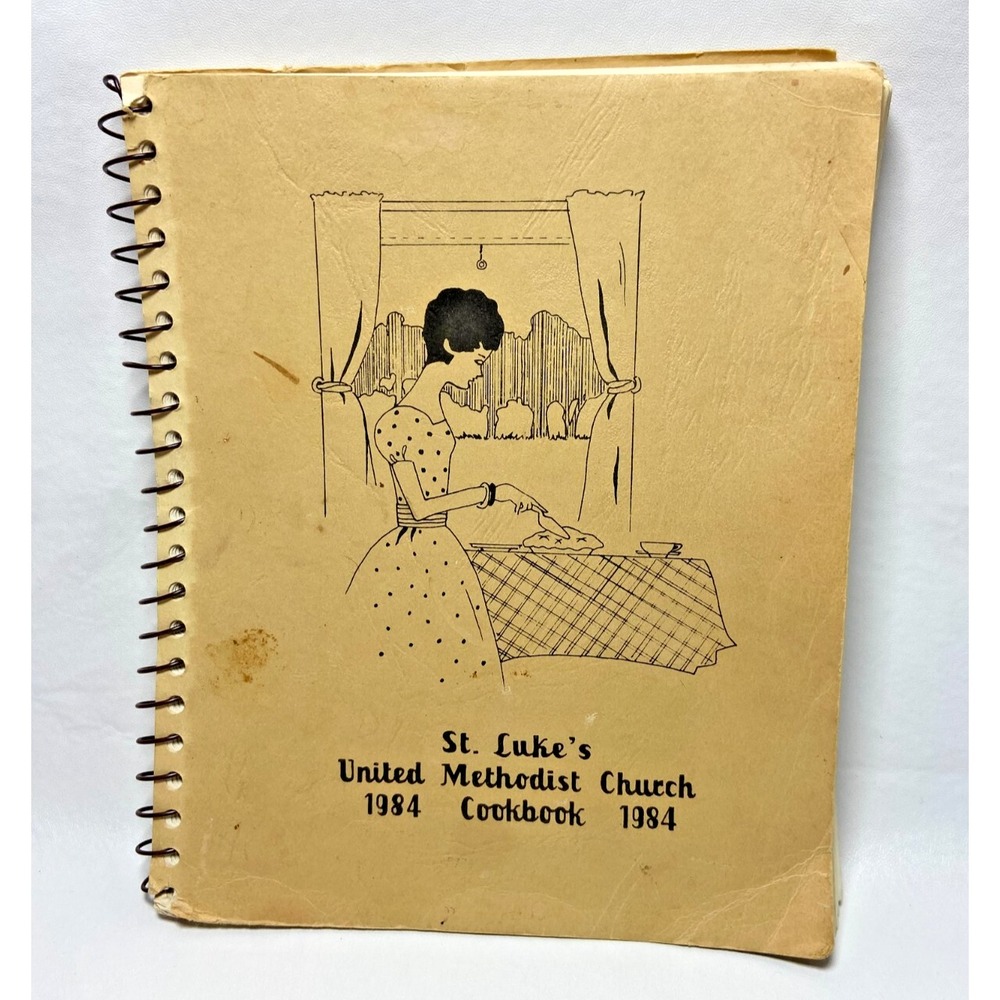 1980s St. Luke's United Methodist‎ Church 1984 Spiral Cookbook KCMO Kansas City
